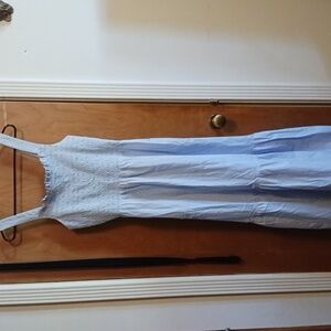 Everlane Light Blue Smocked Maxi Dress